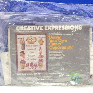 Vintage Creative Expressions Cook's Night Off Cross Stitch Kit